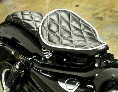 07-09 Sportster Harley Spring Solo Seat Mounting Kit Passenger Blk Diamond 11x13