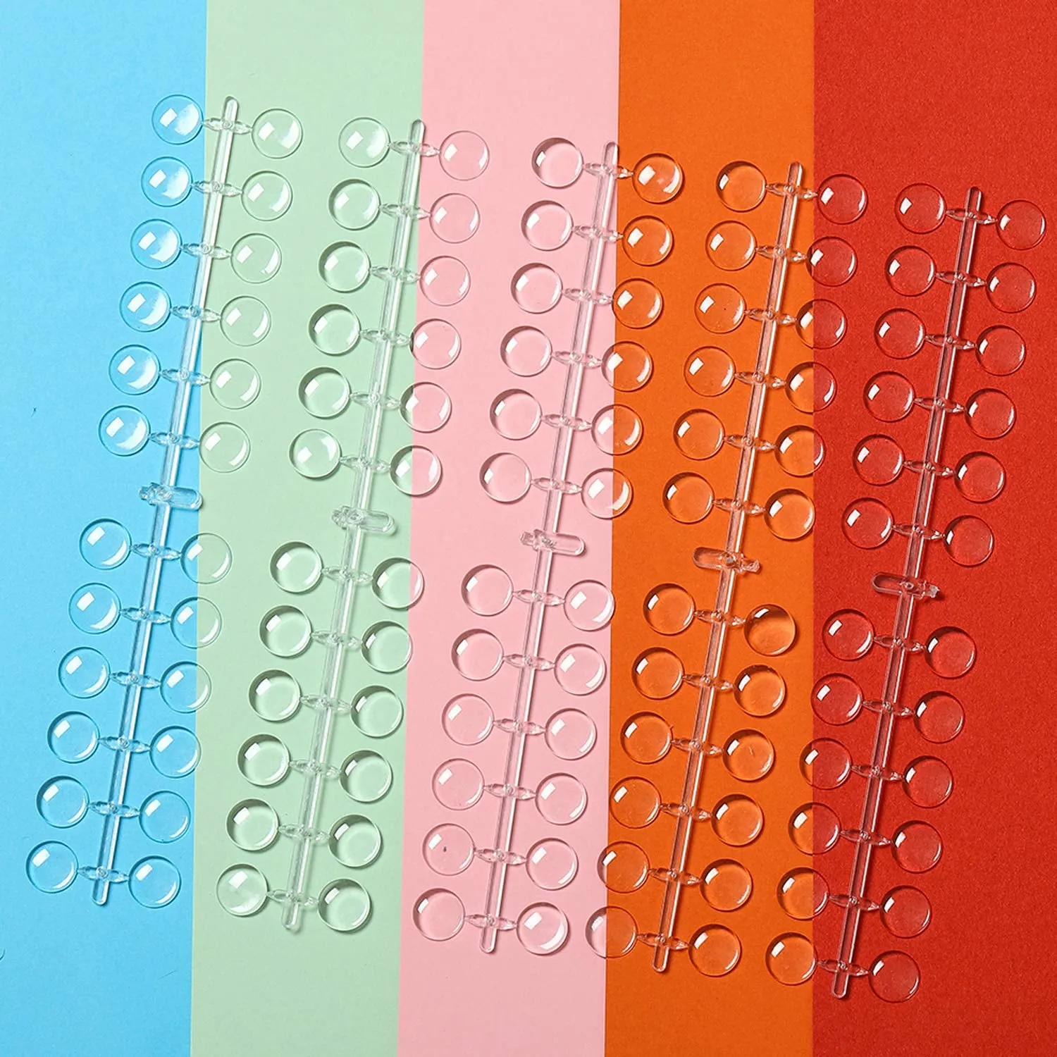 120 Pcs False Nail Display Tips Nail Art Display Chart Nail Art Color Display Tips Tool with Adhesive Sticker for Nail Polish Training Practicing (Transparent)