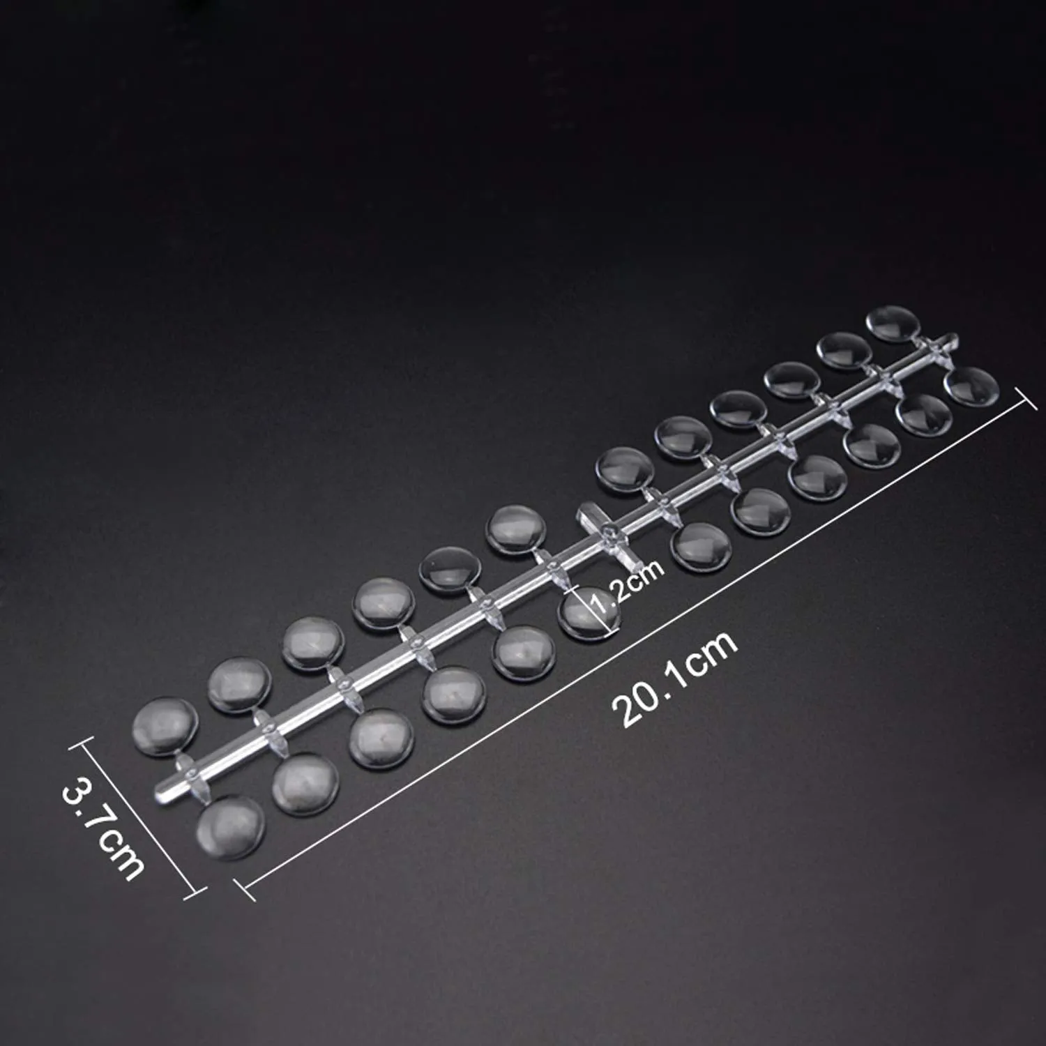 120 Pcs False Nail Display Tips Nail Art Display Chart Nail Art Color Display Tips Tool with Adhesive Sticker for Nail Polish Training Practicing (Transparent)
