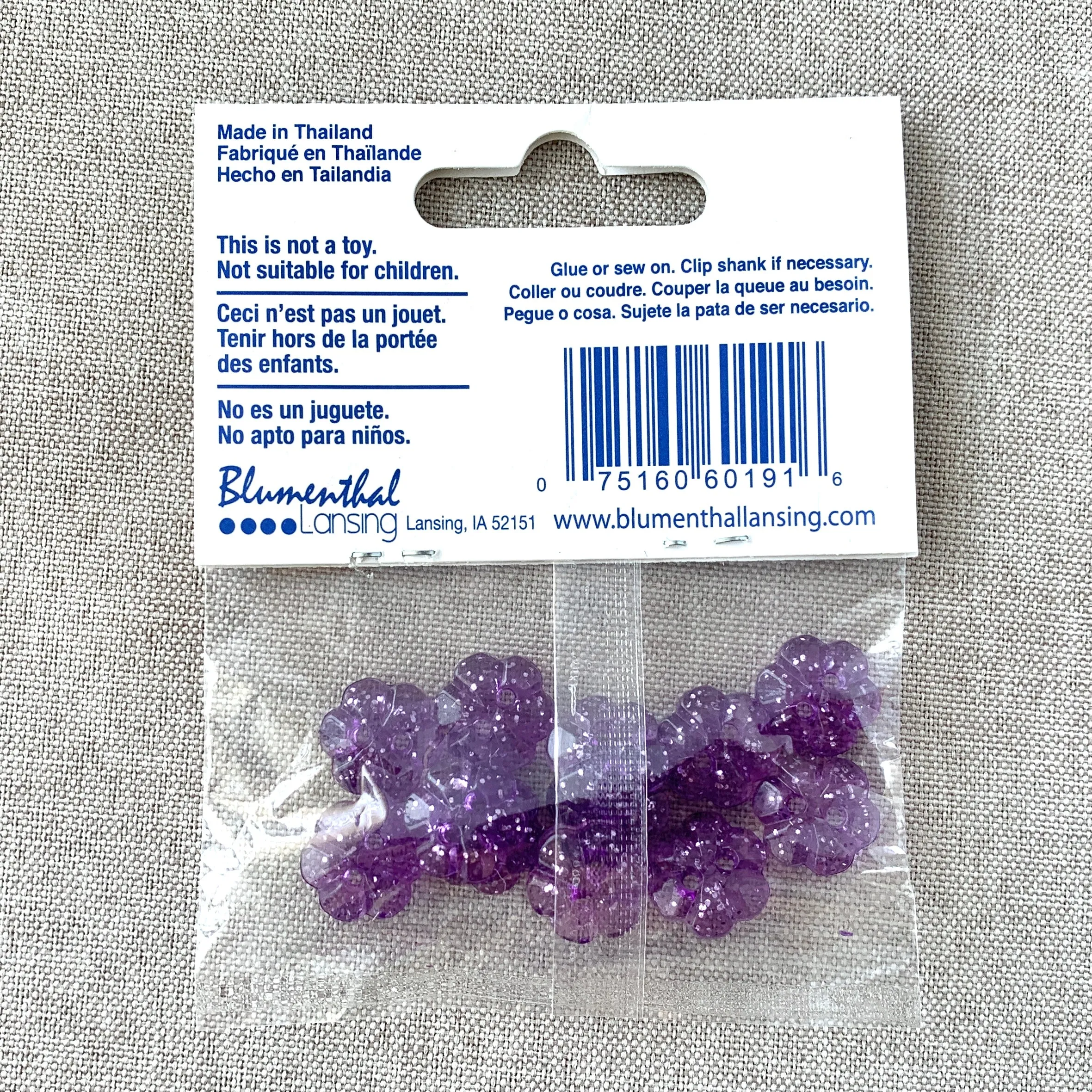1502 Purple Petals - Favorite Findings - 2 Hole Buttons