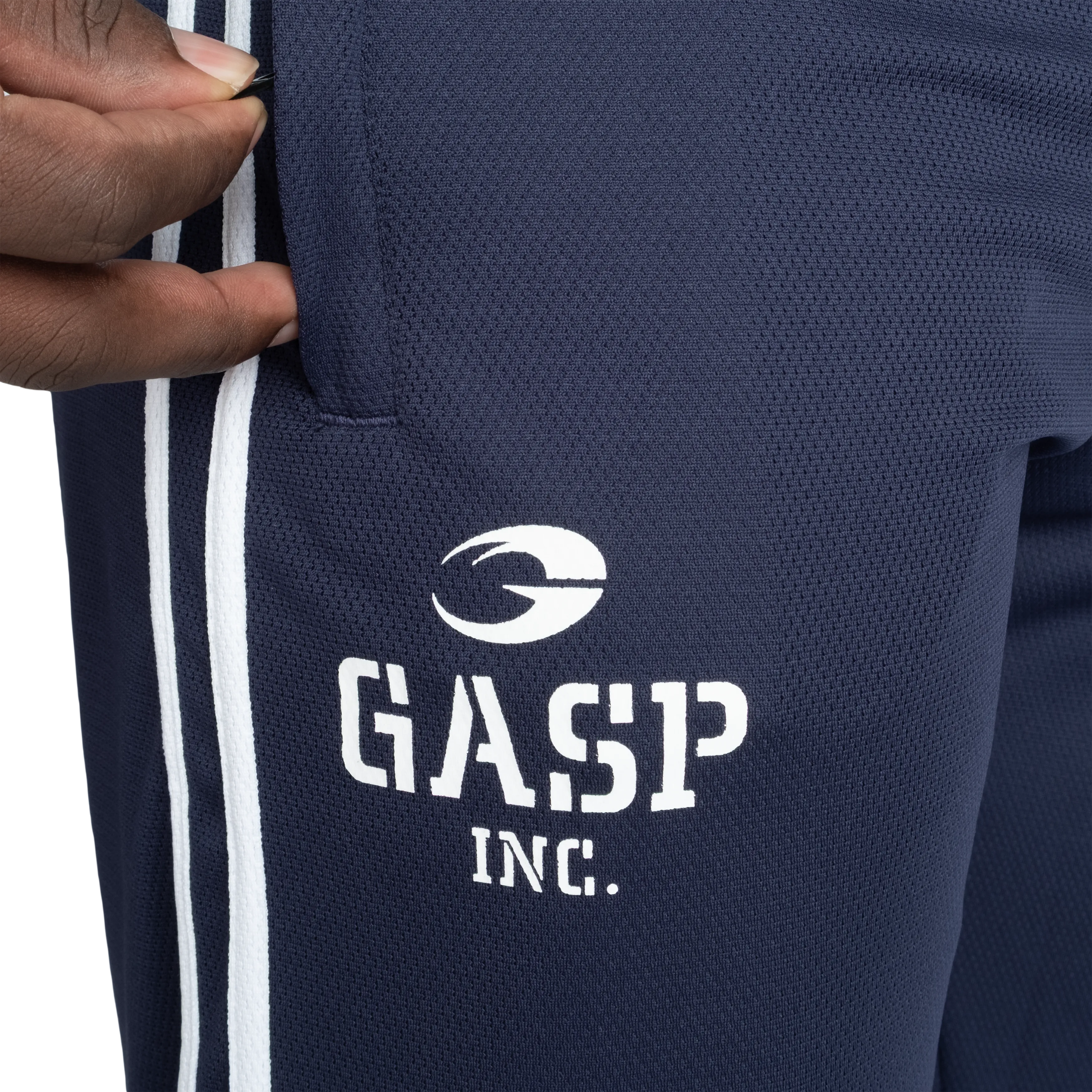 2 Stripe Standard Mesh Pant, Dark Navy