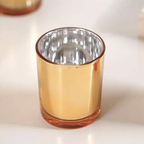 20 Pack Gold Votive Tealight Candle Holders Valentines Day Mercury  Wedding Decor Glass Candlestick Party Decorations Bridal Baby Shower Event
