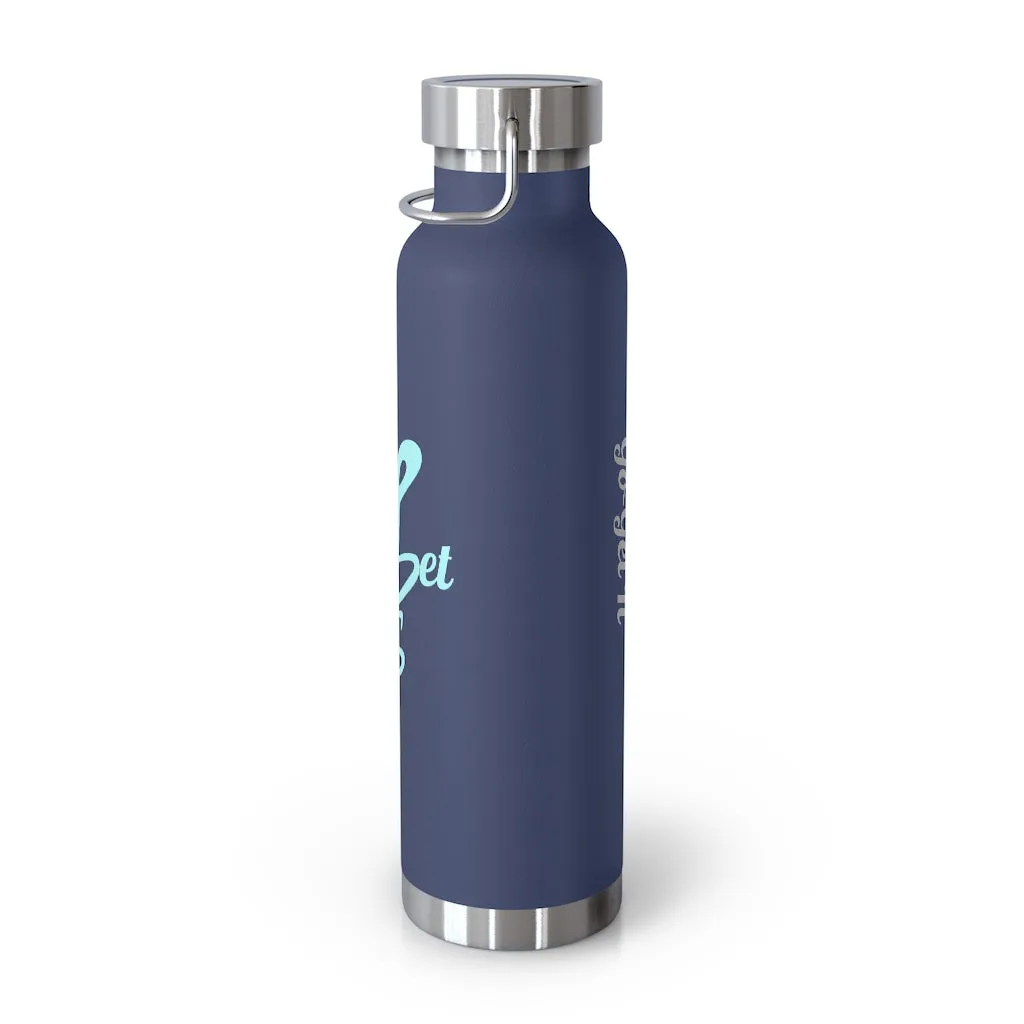 22oz Vacuum Insulated Bottle (Black, White, Blu)