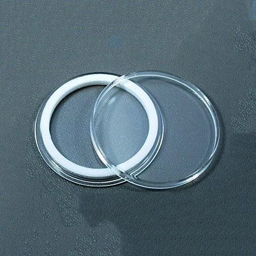 (25) Air-Tite 40Mm White Ring Coin Holder Capsules For American Silver Eagles & 1Oz China Silver Panda Sterling