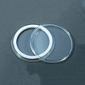 (25) Air-Tite 40Mm White Ring Coin Holder Capsules For American Silver Eagles & 1Oz China Silver Panda Sterling