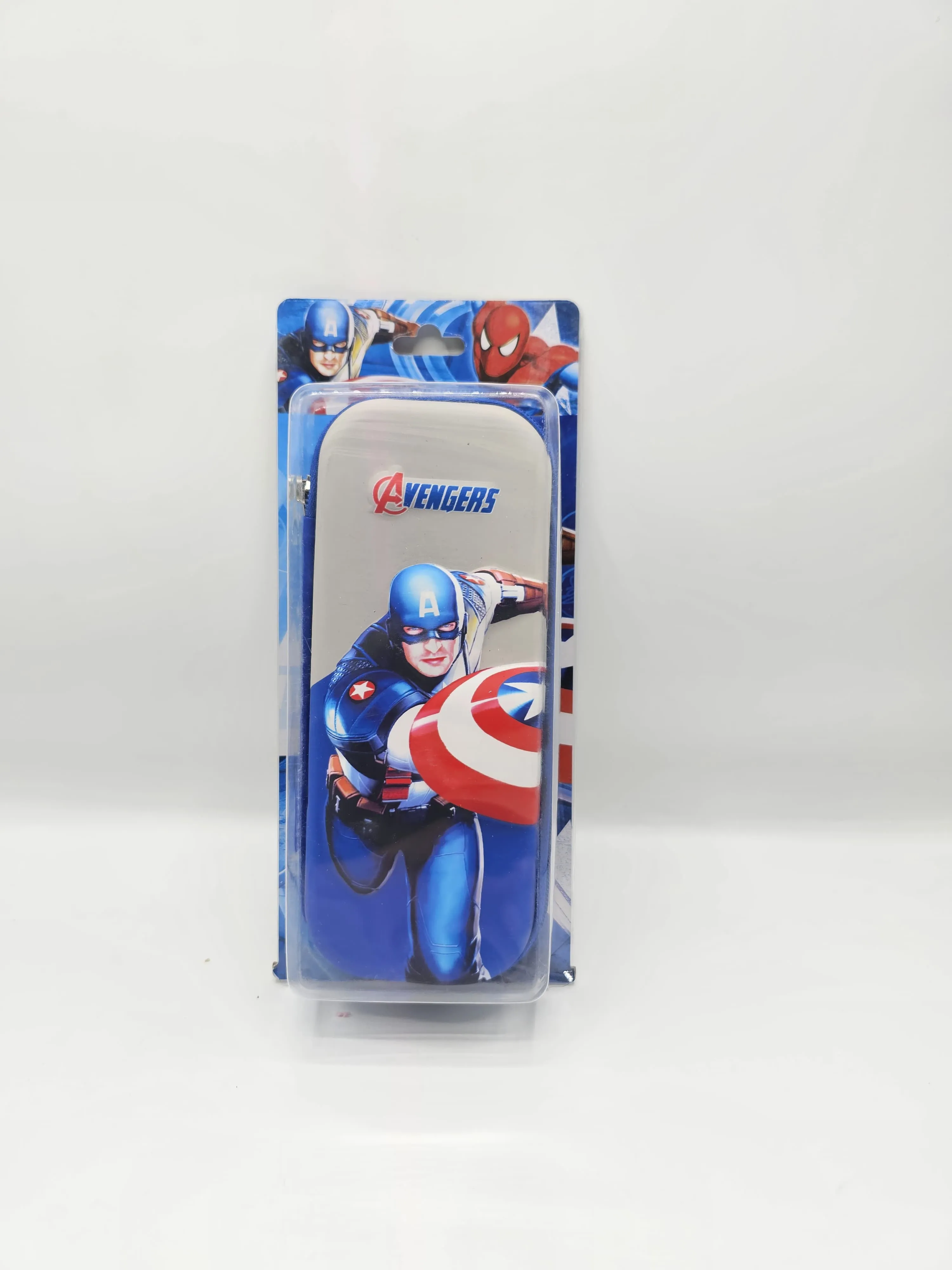 3D Captain America Blue Pencil Case For Boys