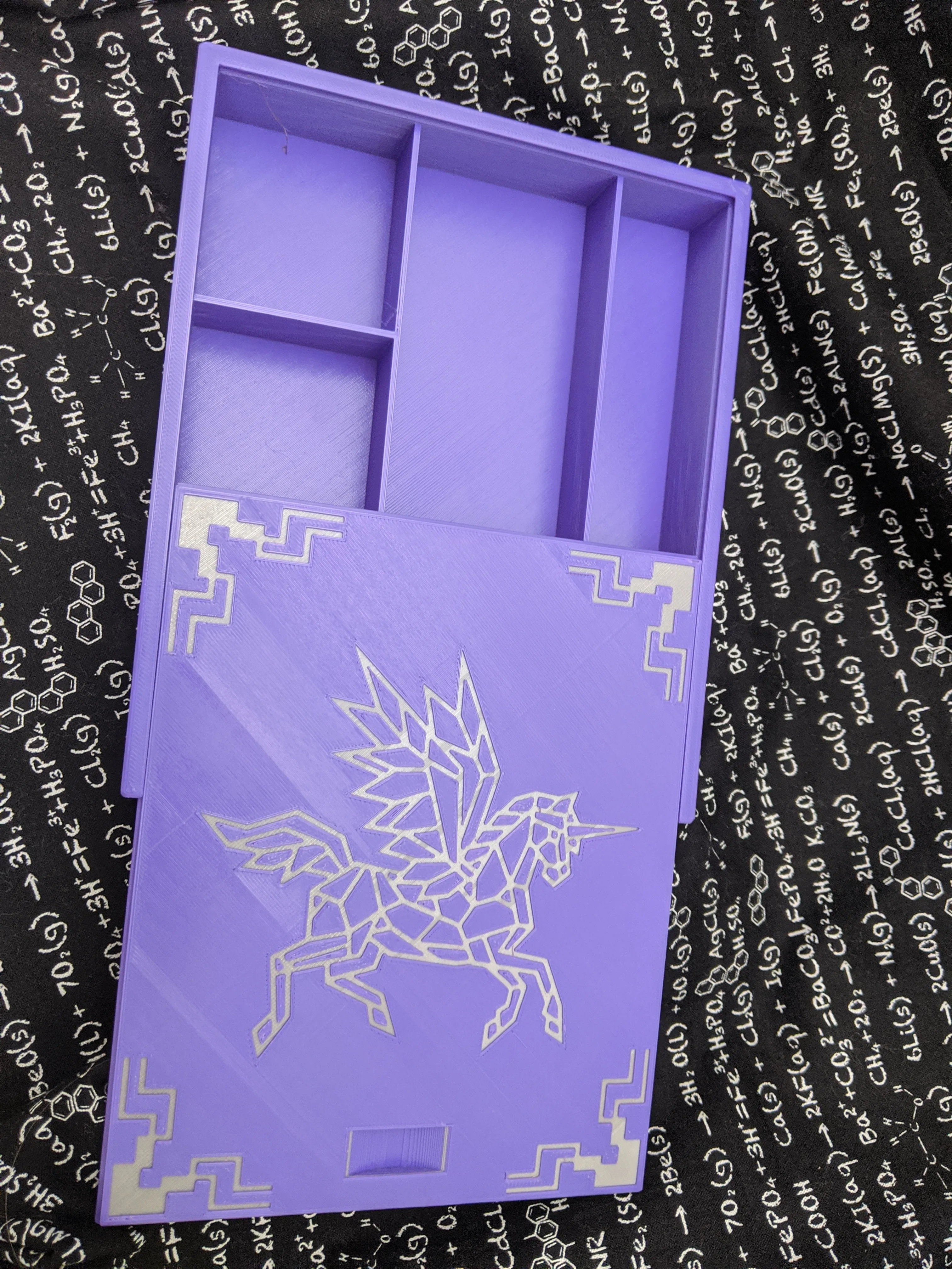 3D printed Notions Box--Alicorn