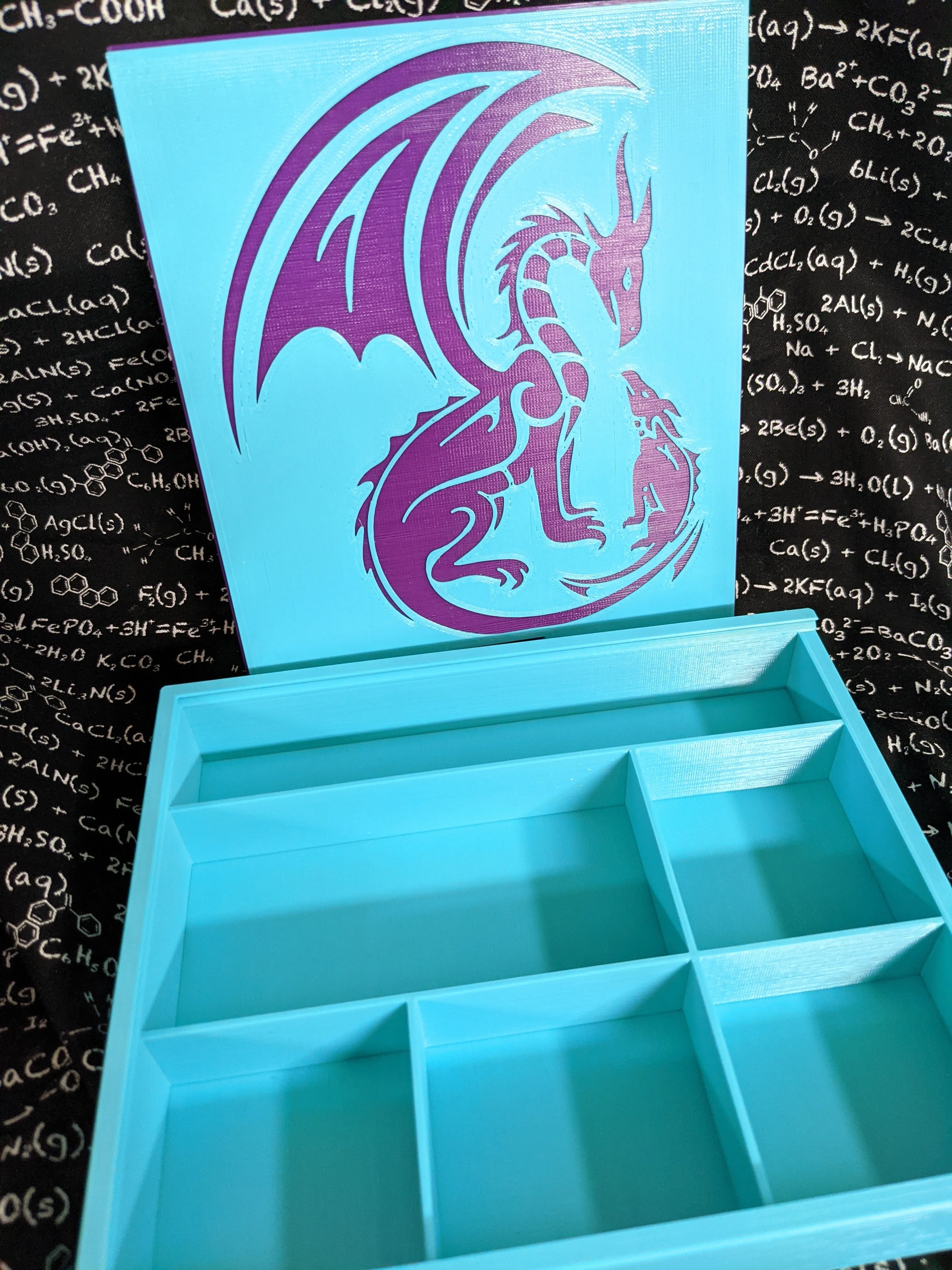 3D printed Notions Box--Dragon Mother and Baby