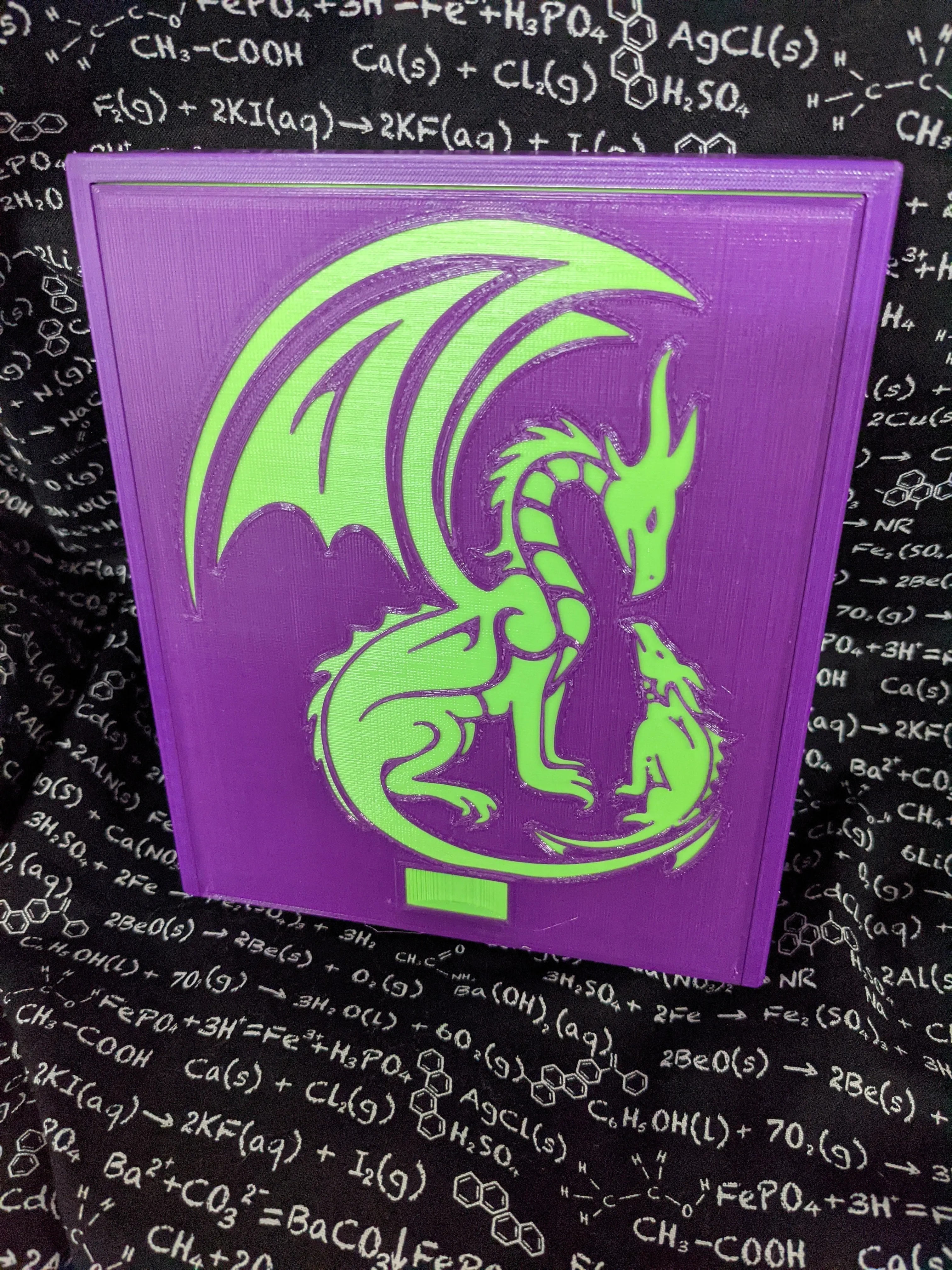 3D printed Notions Box--Dragon Mother and Baby