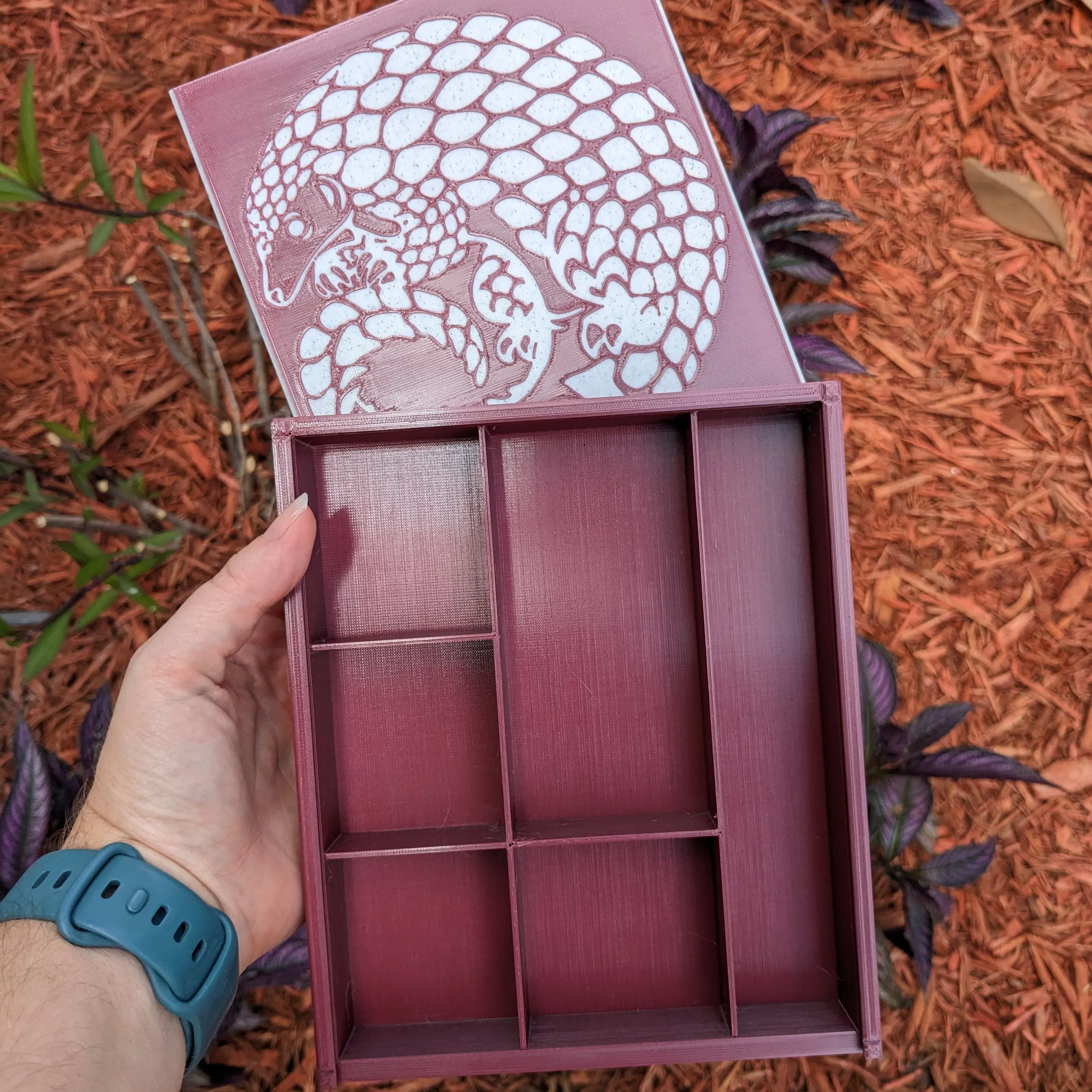 3D printed Notions Box--Pangolin