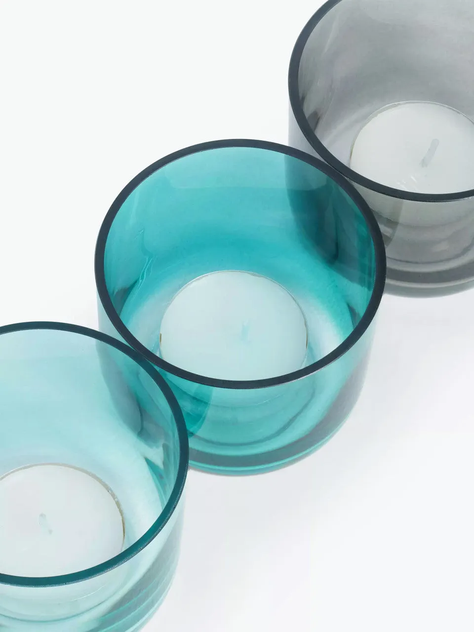 40 Pack Turquoise Glass Votive Tealight Candle Holders House Party Cenrepiece Xmas Wedding Decor Glass Candlestick Party Decorations Bridal Baby Shower Event