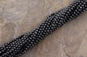 4mm Magnetic Hematite Faceted Round Mh30