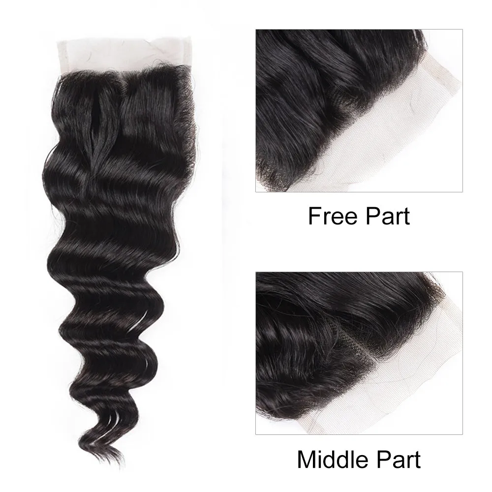 4x4 Loose Wave Closure 100% Human Hair