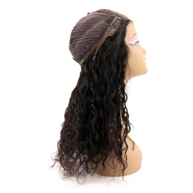 4x4 Transparent Messy Closure curly wig