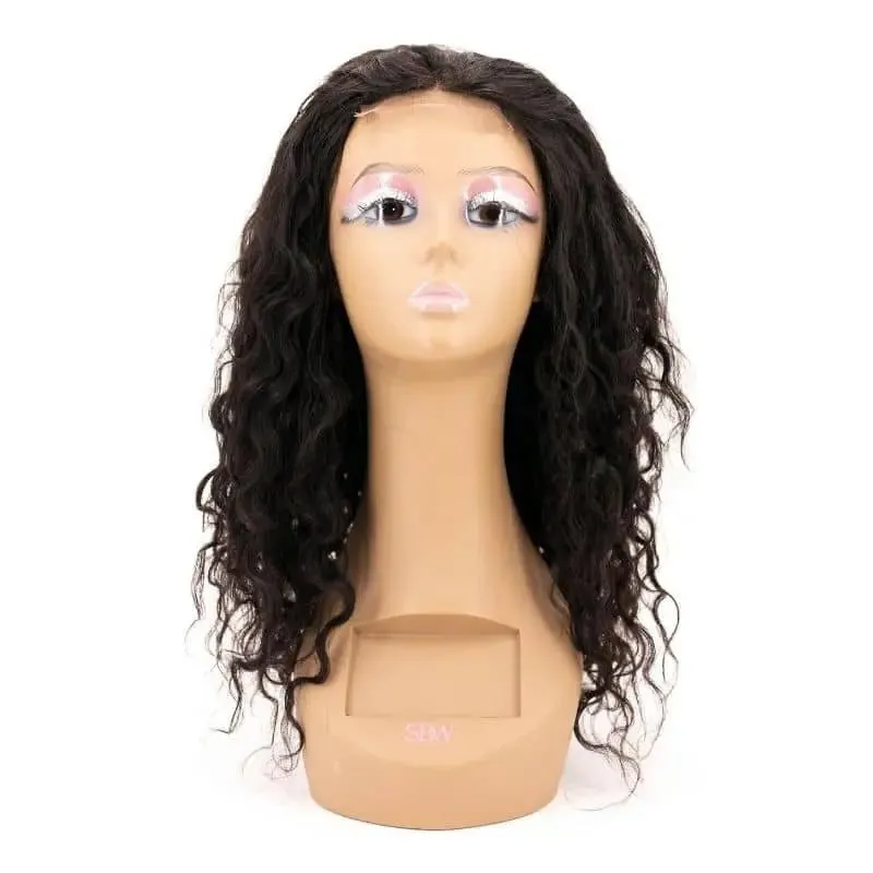 4x4 Transparent Messy Closure curly wig
