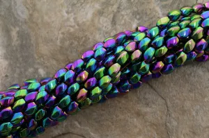 5X8mm Magnetic Hematite Rainbow Twist MH34