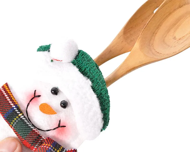 8 Pcs Snowman Cutlery Holders for Christmas