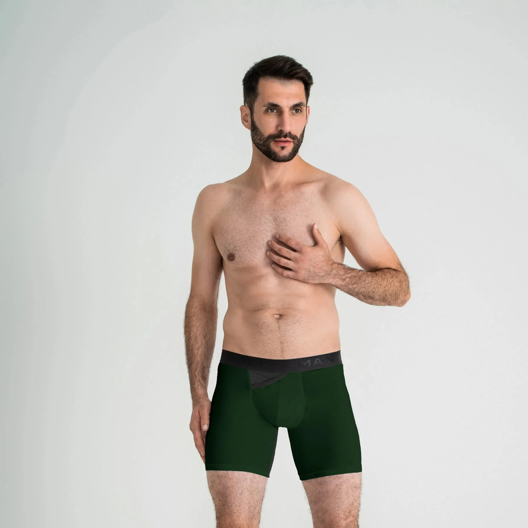 AirFlow Boxer Brief 7.6" OpenFly, Forest Green