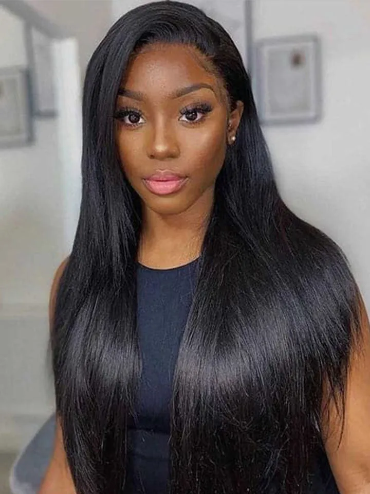 Aliopop Hair Straight 6x6 Lace Closure Wigs Human Hair Lace Wigs with Baby Hair
