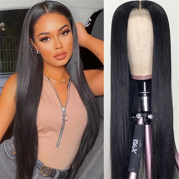 Aliopop Hair Straight 6x6 Lace Closure Wigs Human Hair Lace Wigs with Baby Hair
