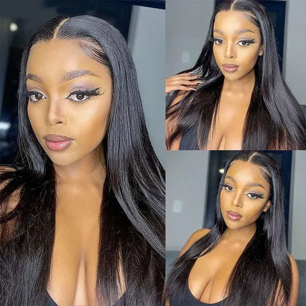 Aliopop Hair Straight 6x6 Lace Closure Wigs Human Hair Lace Wigs with Baby Hair