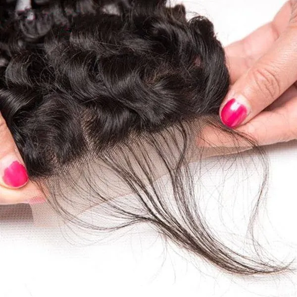 Alipop Deep Wave Hair With Closure 100% Human Hair 3 Bundles With Closure