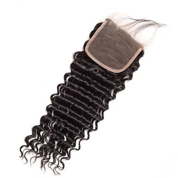 Alipop Deep Wave Hair With Closure 100% Human Hair 3 Bundles With Closure