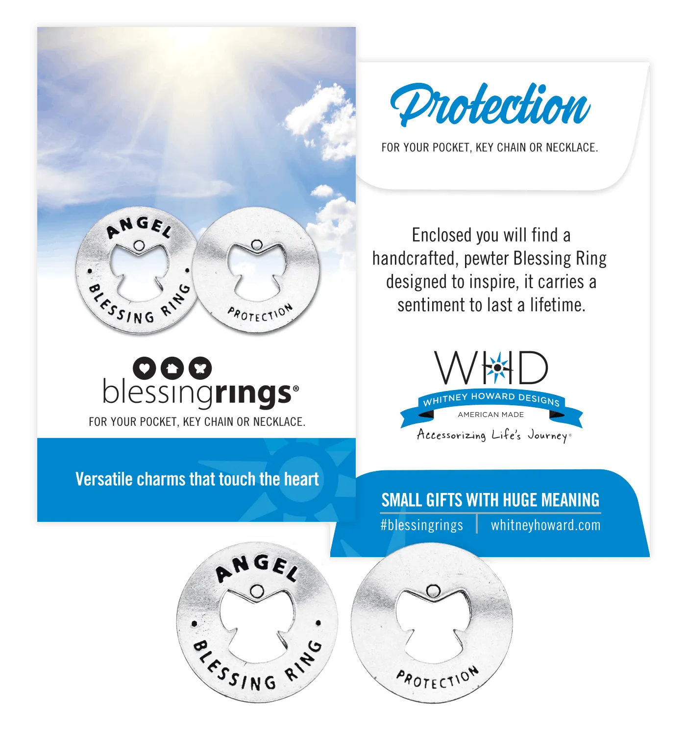 Angel Blessing Ring Charm