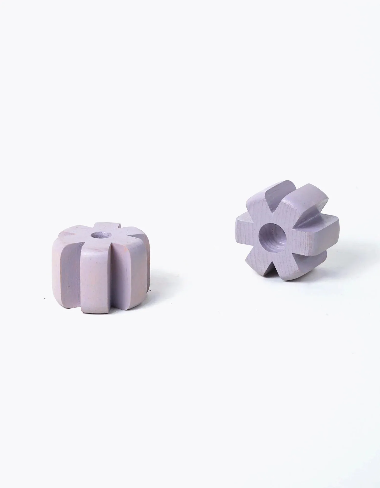 Asterisk Candleholder Pair - Lilac
