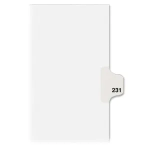 Avery® Individual Legal Dividers Avery® Style, Letter Size, Side Tab #231 (82447)