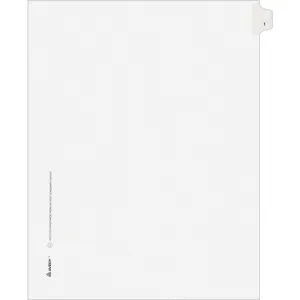 Avery® Individual Legal Exhibit Dividers - Avery Style - Unpunched