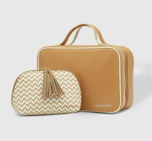Baby Emma & Baby Audrey Cosmetic Case Set Camel