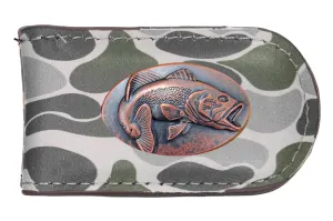 Bass Men's Old School Camo Leather Money Clip.