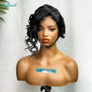 BeQueen “Marvelle” Perruque Court Curly Wave avec Lace Closure