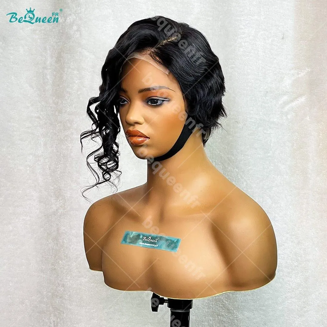 BeQueen “Marvelle” Perruque Court Curly Wave avec Lace Closure