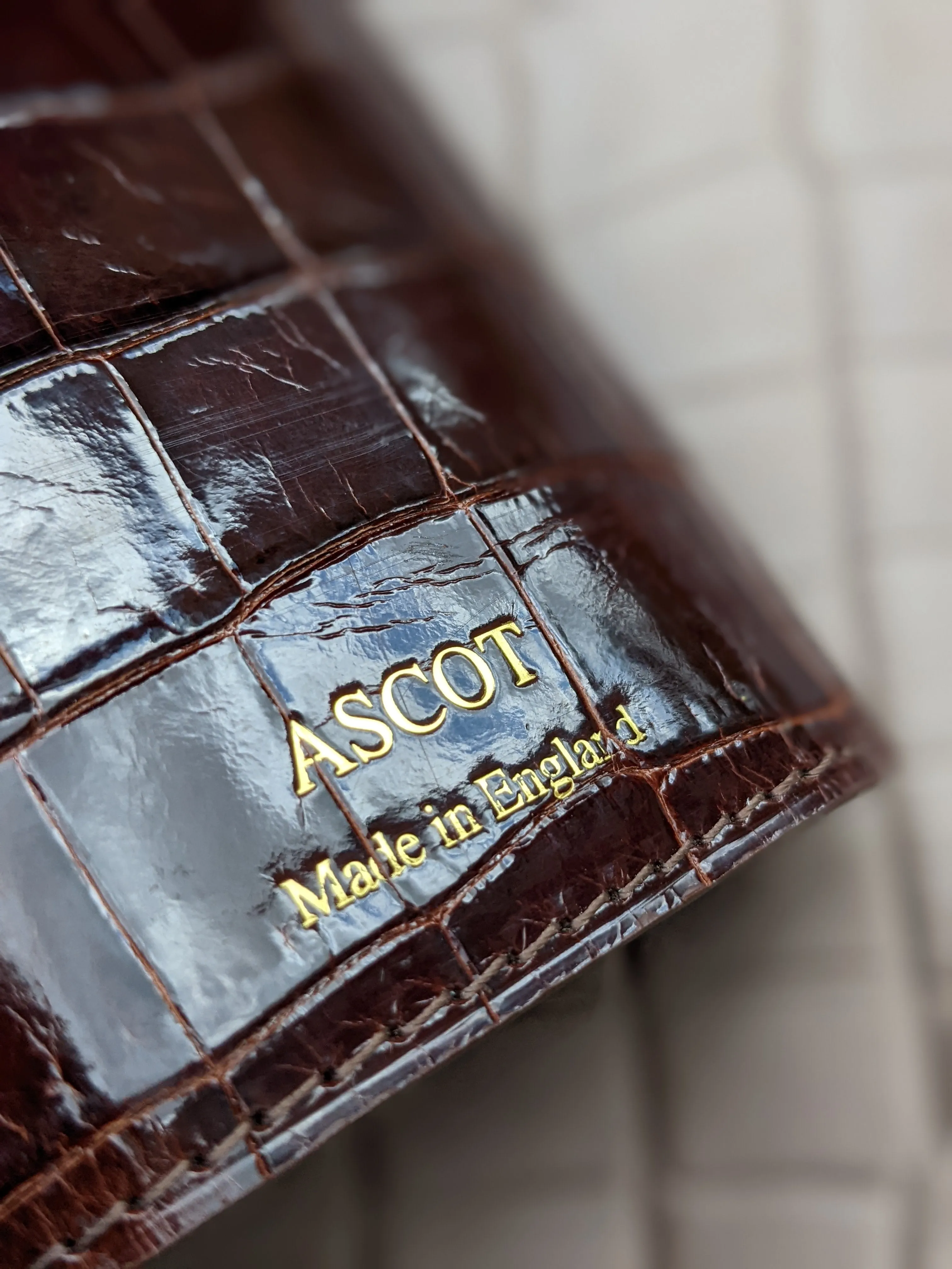 Bespoke Key Holder - Brown Crocodile