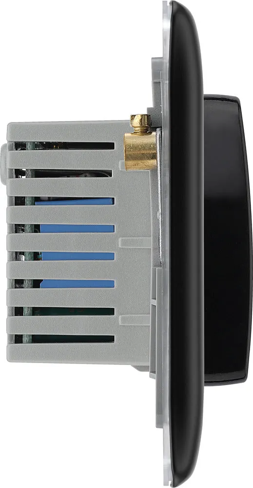 BG NFBKYCSB Nexus Metal Hotel Key Card Switch 16A - Black Insert - Matt Black   Black Rocker