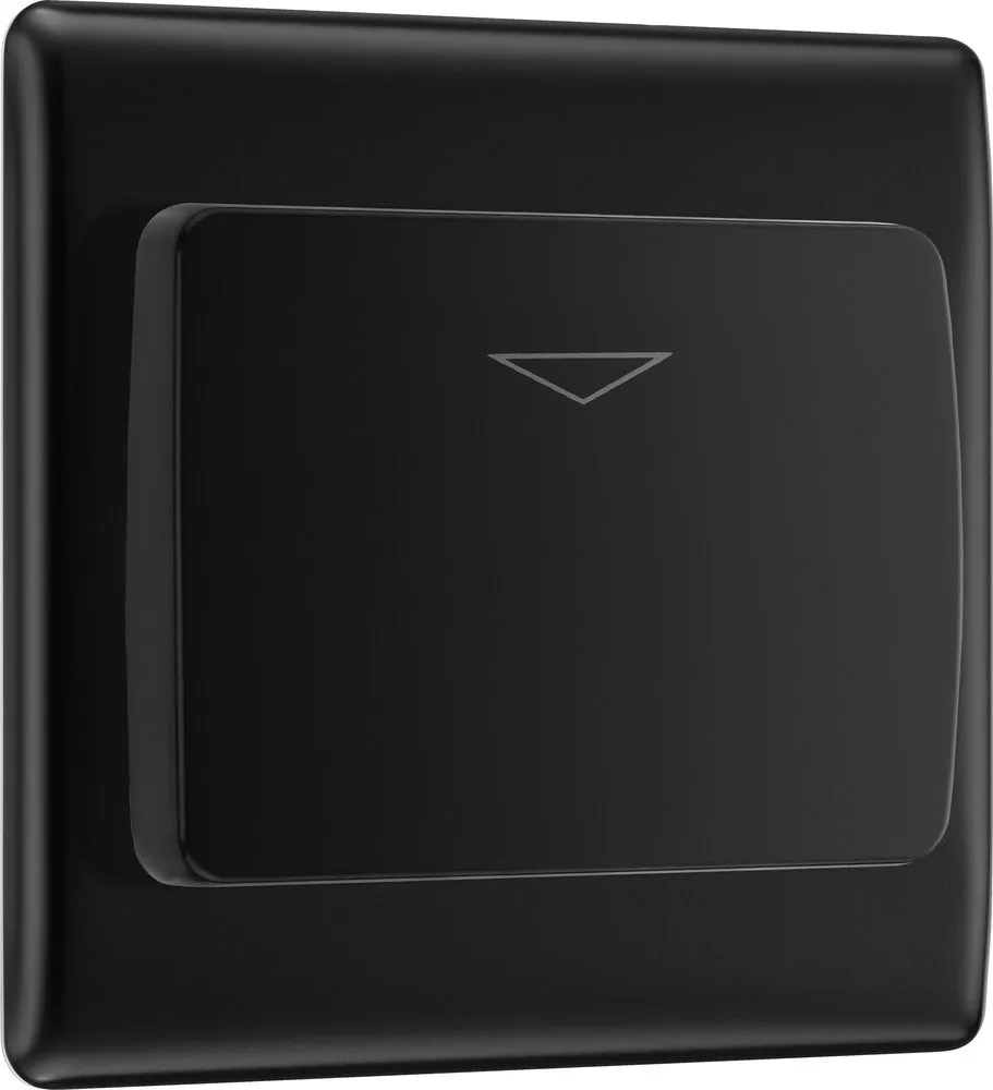 BG NFBKYCSB Nexus Metal Hotel Key Card Switch 16A - Black Insert - Matt Black   Black Rocker