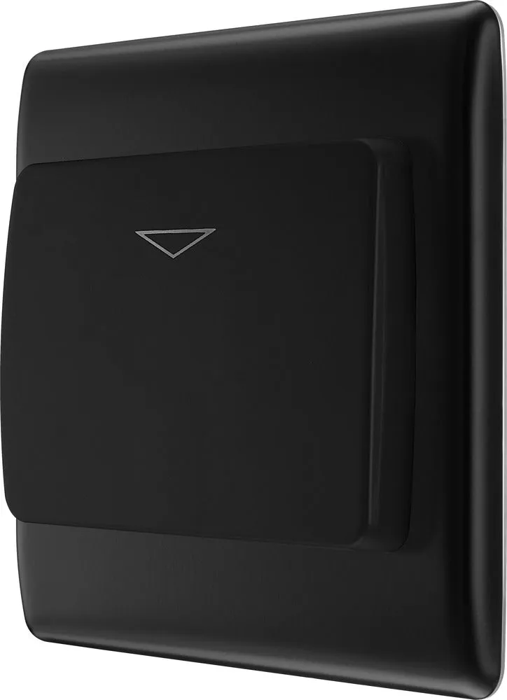 BG NFBKYCSB Nexus Metal Hotel Key Card Switch 16A - Black Insert - Matt Black   Black Rocker