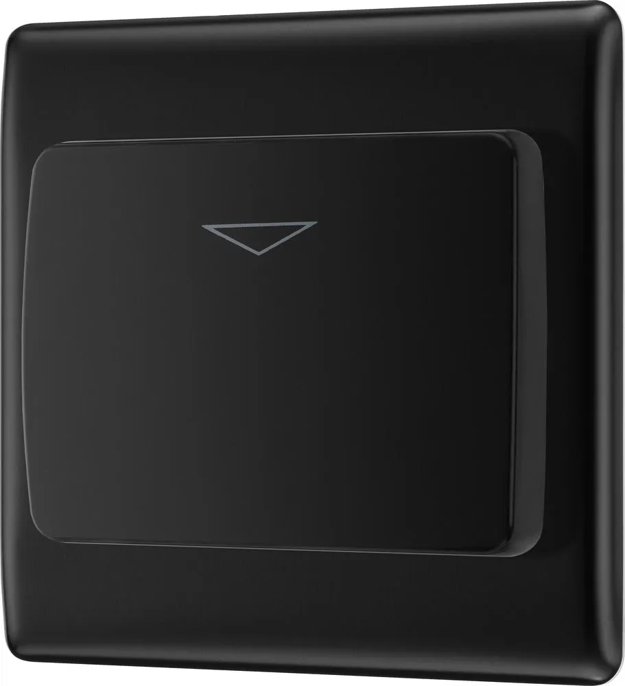 BG NFBKYCSB Nexus Metal Hotel Key Card Switch 16A - Black Insert - Matt Black   Black Rocker