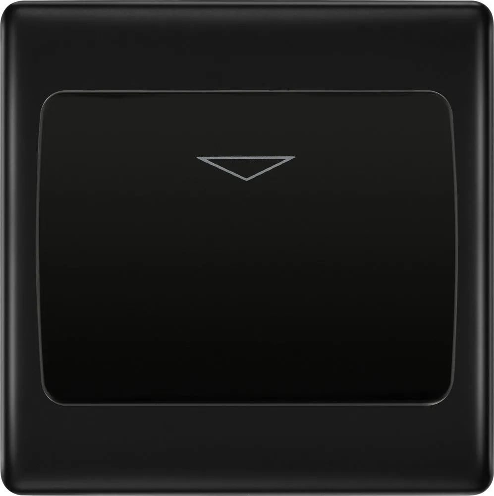 BG NFBKYCSB Nexus Metal Hotel Key Card Switch 16A - Black Insert - Matt Black   Black Rocker