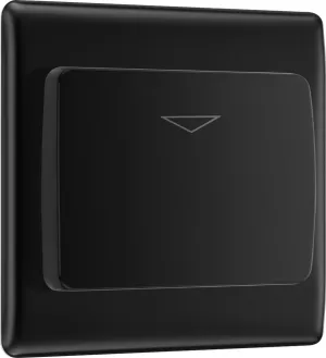 BG NFBKYCSB Nexus Metal Hotel Key Card Switch 16A - Black Insert - Matt Black   Black Rocker