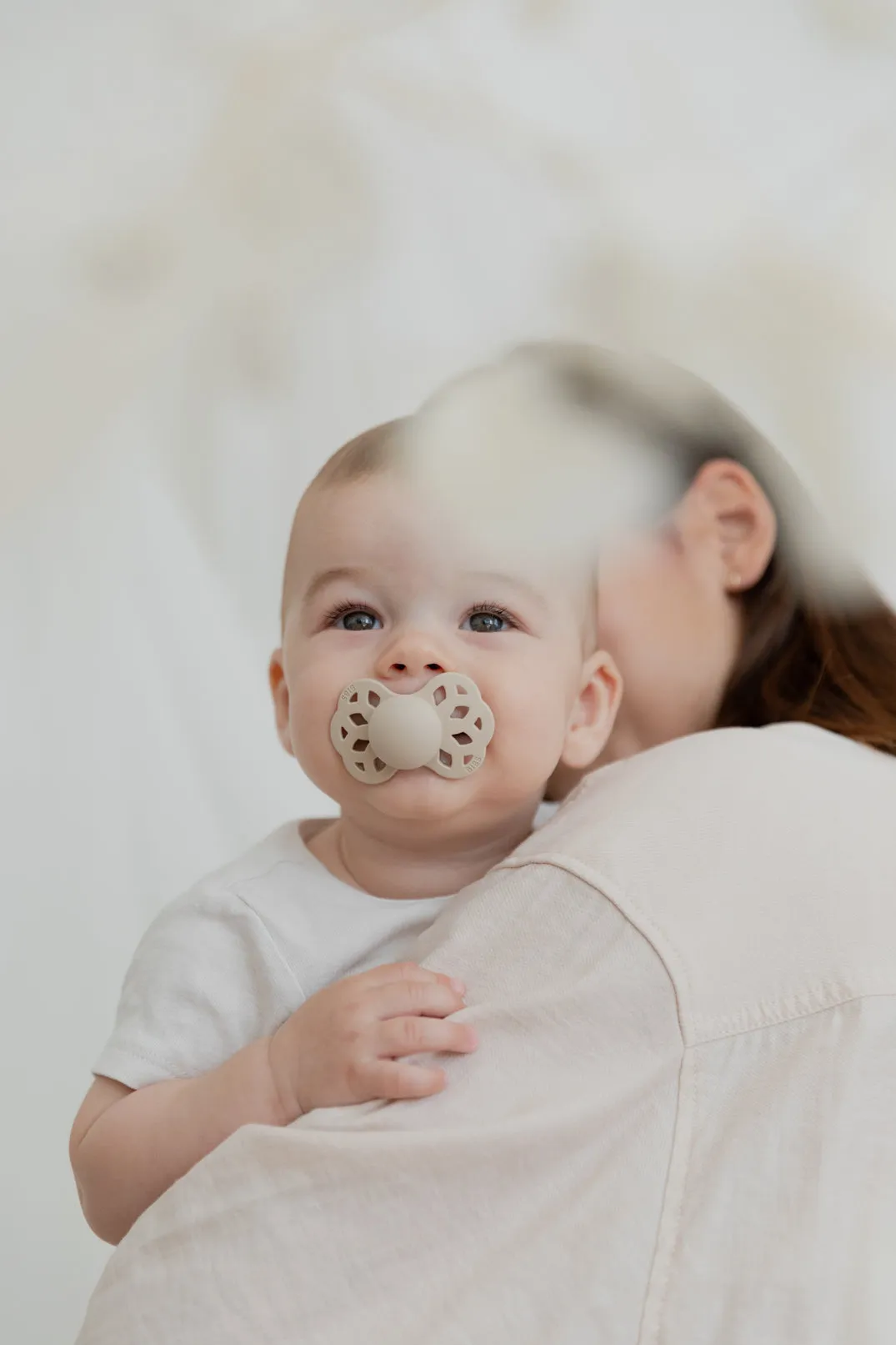 BIBS Infinity Pacifier Silicone 2 PK Anatomical Ivory/Sage (Min. of 2 PK, multiples of 2 PK)