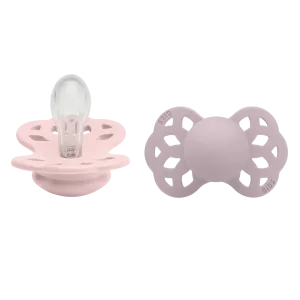 BIBS Infinity Pacifier Silicone 2 PK Symmetrical Blossom/Dusky Lilac (Min. of 2 PK, multiples of 2 PK)