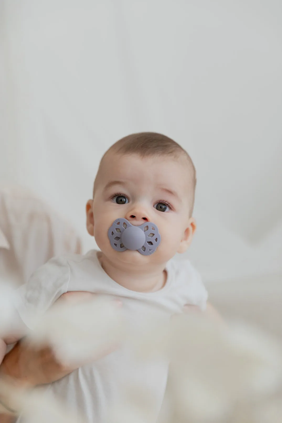 BIBS Infinity Pacifier Silicone 2 PK Symmetrical Blossom/Dusky Lilac (Min. of 2 PK, multiples of 2 PK)