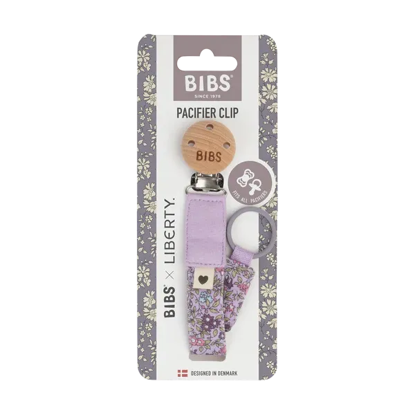BIBS Paci Clip X Liberty (Chamomile Lawn Violet Sky)