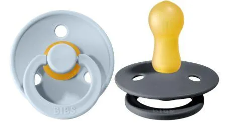 Bibs Pacifier - Baby Blue and Iron - 2 Pack