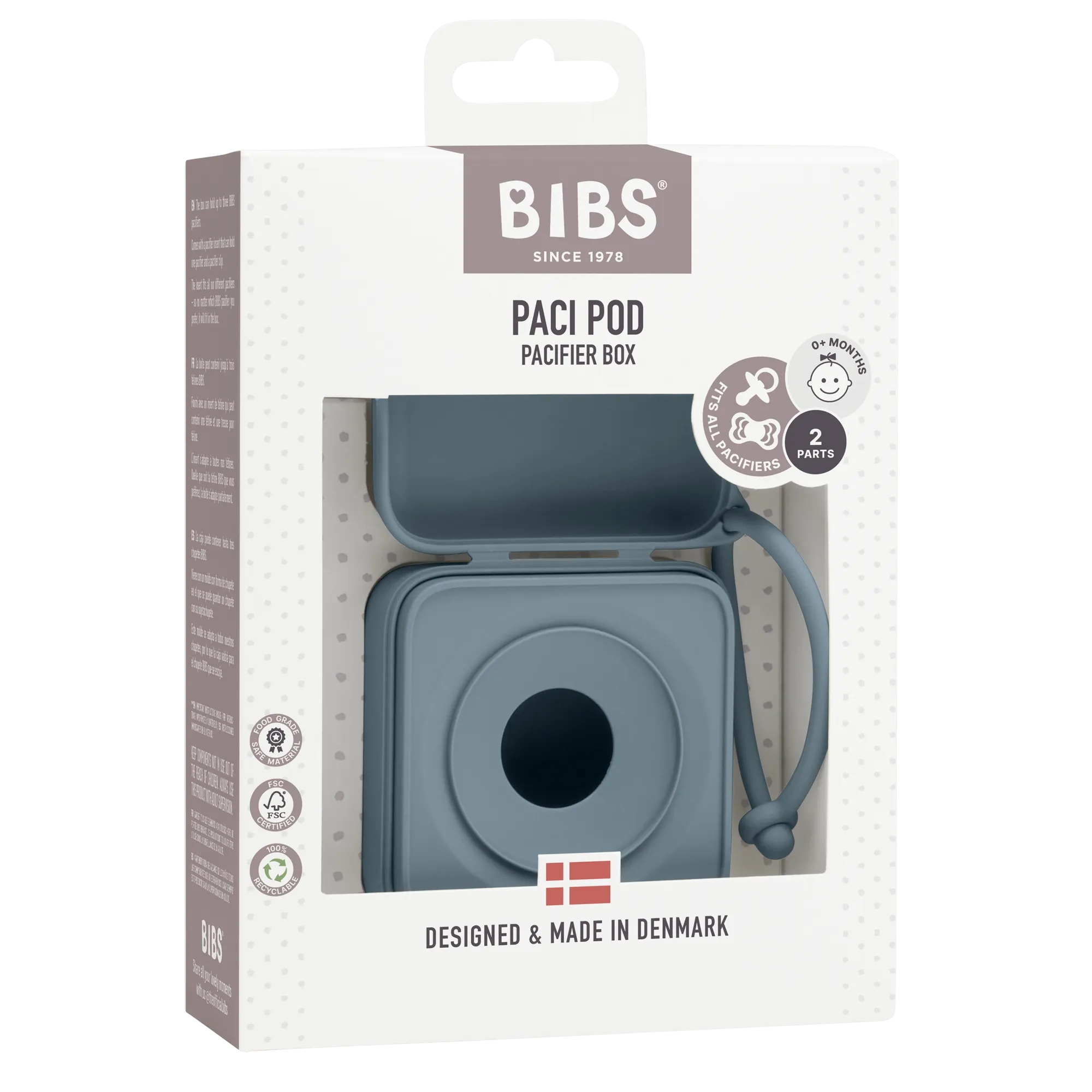 BIBS Pacifier Box Petrol (Min. of 2 PK, multiples of 2 PK)