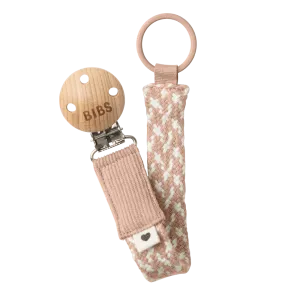 BIBS Pacifier Clip (Braided) - Blush/Ivory