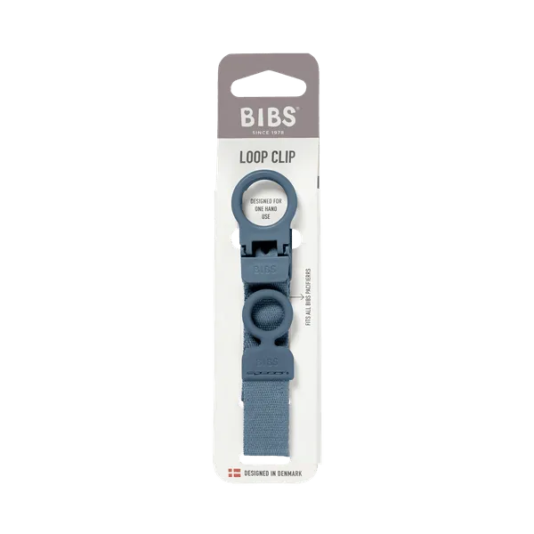 BIBS Pacifier Clip Loop -  Petrol (Min. of 2 PK , multiples of 2 PK)